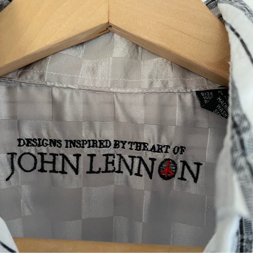 2009 JOHN LENNON IMAGINE SHIRT Yoko Ono Bag One Long Sleeve Striped Sz Small - Picture 3 of 11